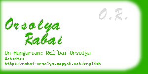 orsolya rabai business card